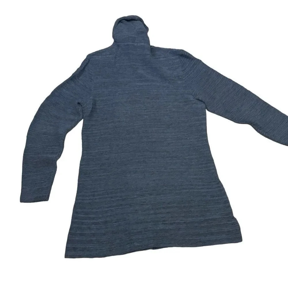 EUC Peruvian Connection Turtleneck Sweater Rare Large Navy Pima Cotton
